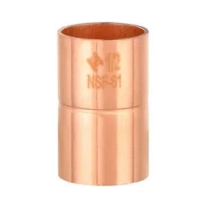 1-1/4" Copper Coupling With Rolled Stop