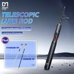 Fishingfans 1.5m & 1.8m Carbon Fiber Fishing Rods, Solid Carbon/titanium Alloy Tips, Fuji O Rings, High Hardness Ultra-Short Telescopic