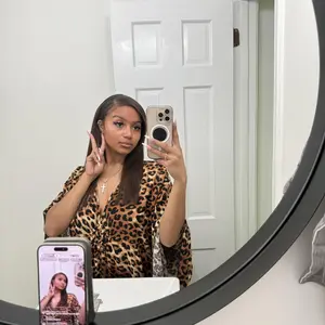 Women's Leopard Print Batwing Sleeve Split Hem Kaftan Dress, Casual V Neck 3/4 Sleeve Long Dress for Fall & Winter, Women's Islamic Clothing for Daily Wear