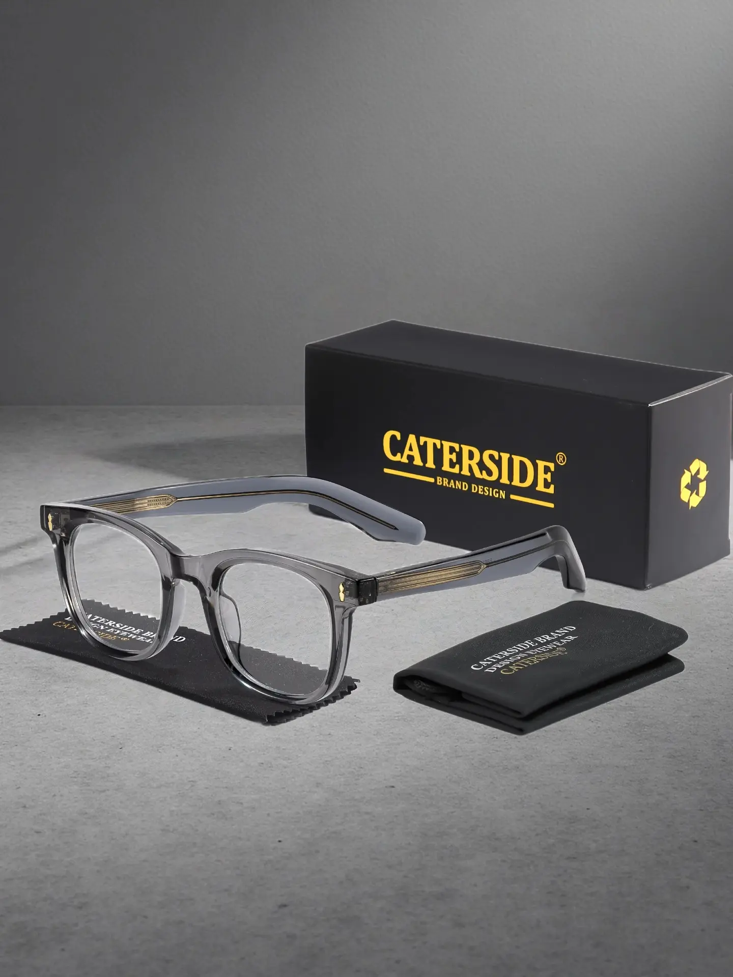 Caterside Tr90 Eyeglasses Frame, Stylish Square Frames, Anti-Blue Light, Vintage Style, Unisex Optical Glasses, Casual Fashion, All Seasons, Travel & Gifts