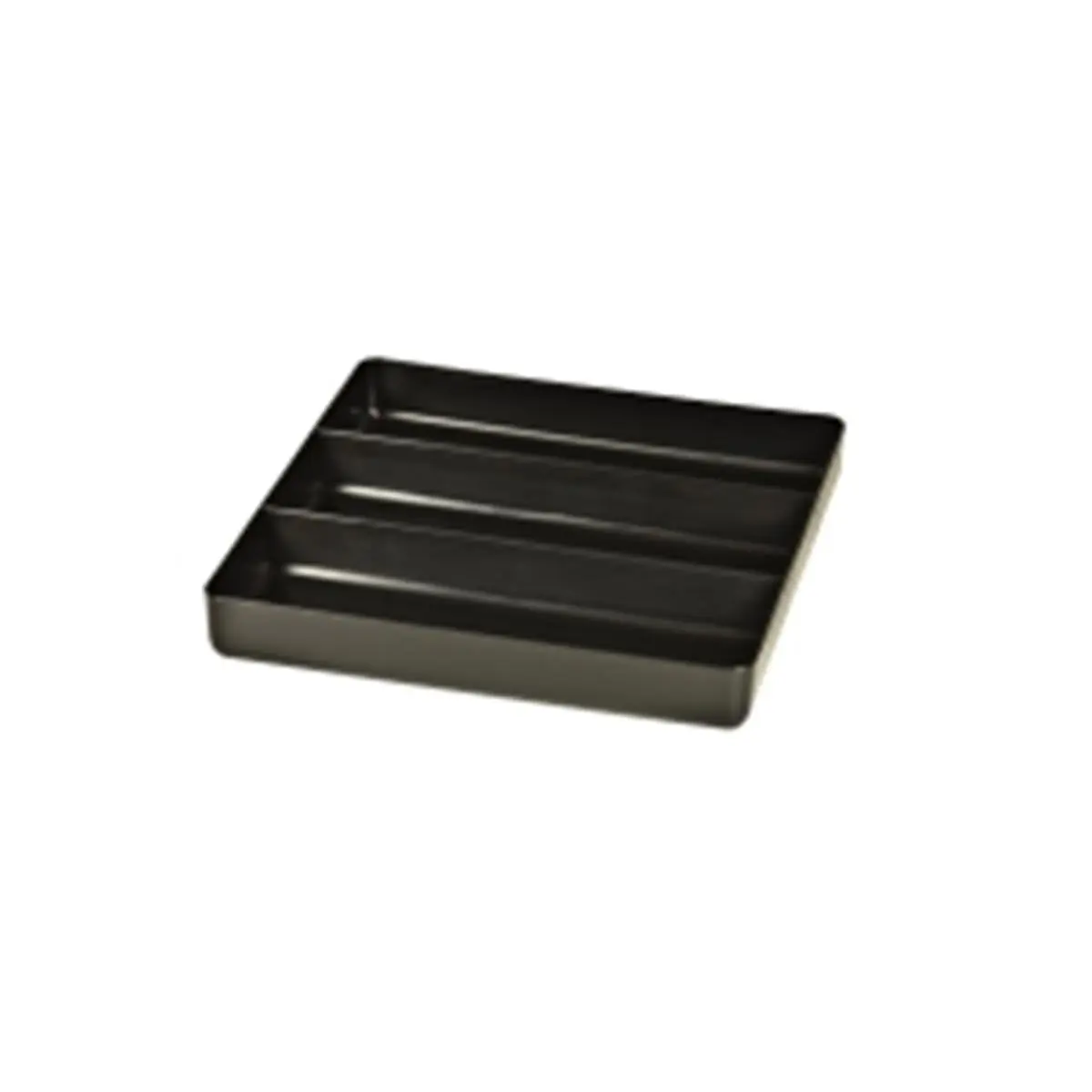 212 MAIN Ernest Stackable 3-Compartment (3 Sections) Tool Organizer Tray - Easy Part Lift, Rolled Edge Parts Storage, Fuel-Resistant, Solvent-Safe Black Tool Case, Three Sections
