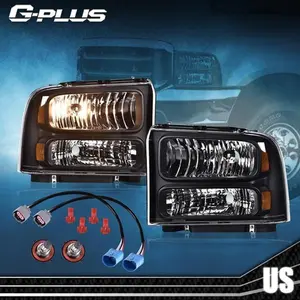 Fit For 1999-2004 Ford Super Duty F250 F350 Excursion Conversion Headlights G-PLUS