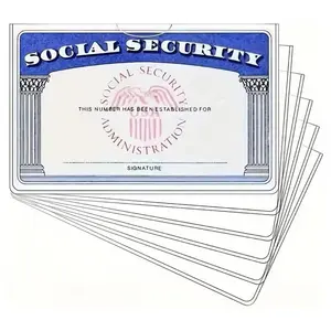 10 Pcs PVC Card Protector Social Security Waterproof Sleeve for ID Credit Cards and Bank Cards  Design