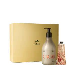 Natura Cacau Collagen Boost Set, Body Lotion & Hand Cream for Firm, Hydrated, Radiant Skin with Cacao Butter