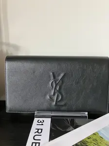 Pre-owned YSL Leather Clutches & Wristlets Women's Large Belle de Jour Clutch