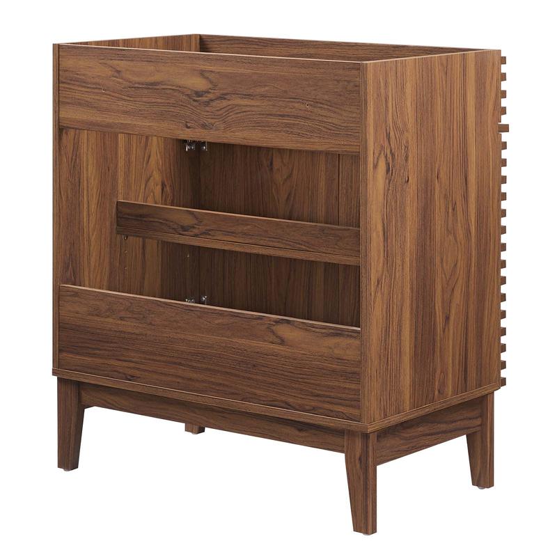 Modway Render 30" Bathroom Vanity Cabinet (Sink Basin Not Included) in Walnut
