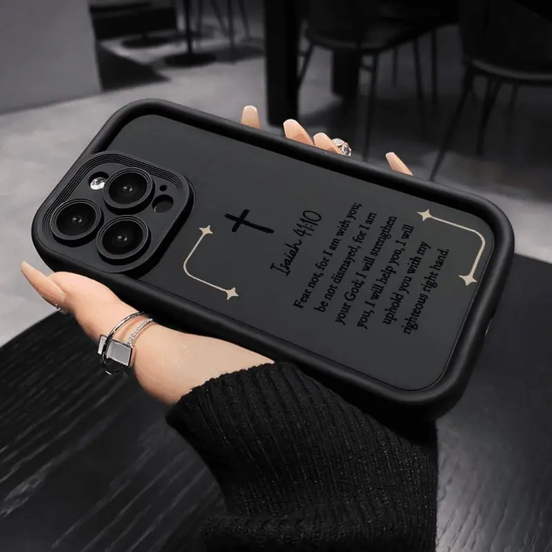 Bible Verse Design Phone Case, Compatible with iPhone16ProMax, 16 15Pro 14PLUS 13 13mini 12Pro 12mini 11 Pro Max X XSMAX