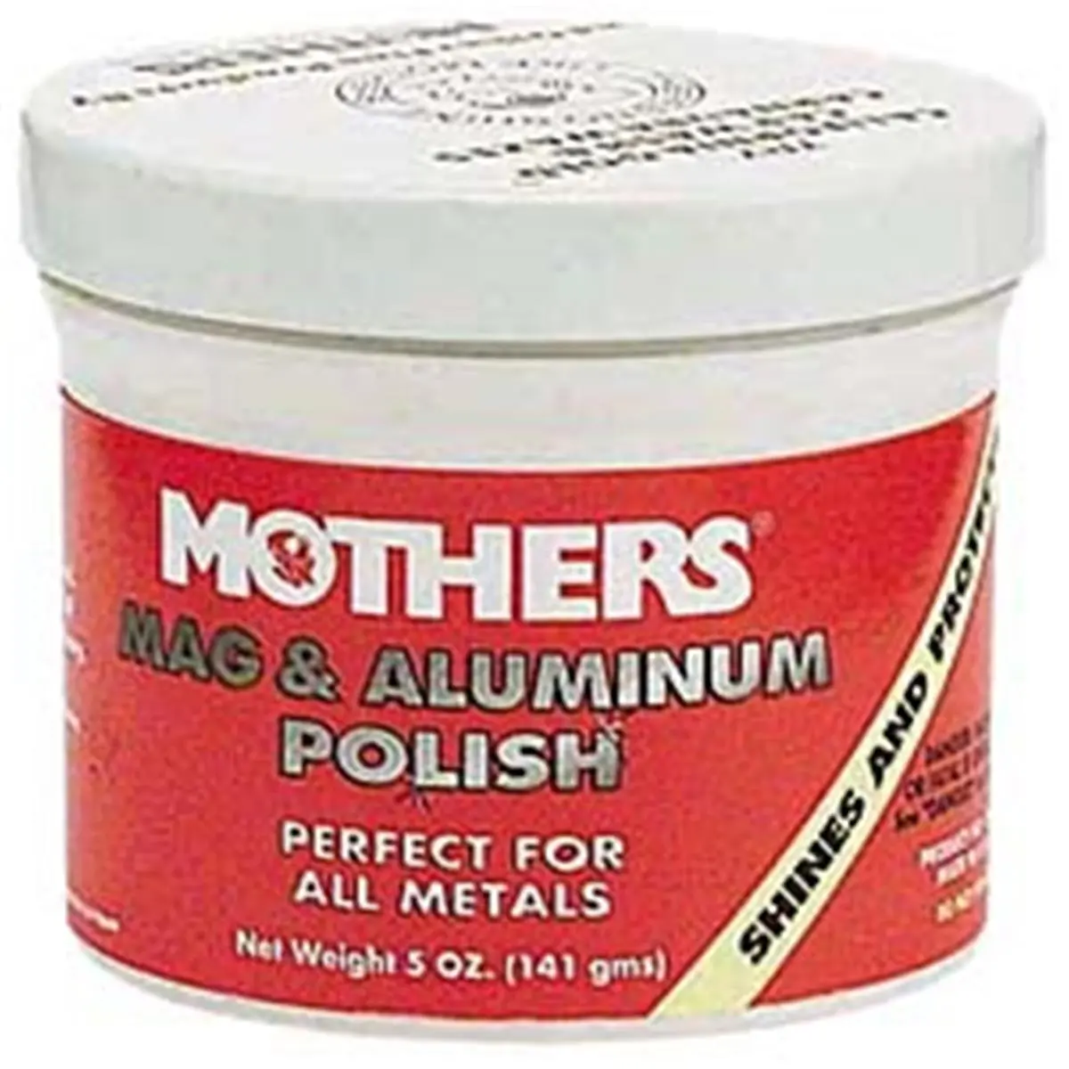 Mothers 5 oz Mag & Aluminum Polish (05100) - Protective Paste Formula for Alloy, Aluminum Parts, All Metals; Easy Use, Strong Enough Liquid for Glossy Shine with Regular Use