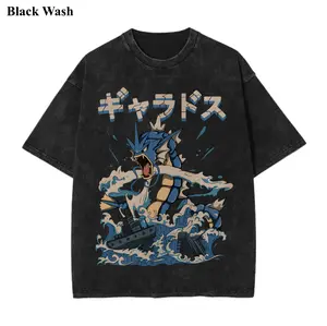 Gyarados Attack T-Shirt, Gyarados Vintage Graphic Tees, Unisex Pocket Monsters Shirt, Anime Manga Merch, Pocket Monsters Gift For Fan, Menswear Womenswear Streetwear Cotton Comfort Crew Neck Casual