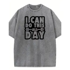 Local 1 230G Men'S Casual "I Can Do It" T-Shirt, Vintage Faith Design T-Shirt, Spiritual Message Apparel T-Shirt, Religious Gifts for Him, Seller'S Faith-Inspired Clothing