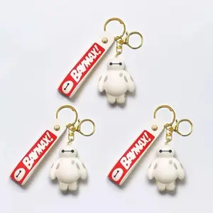Baymax Keychain—a creative cartoon plush charm with an adorable design; perfect as a toy for children, a gift, or a small token to exchange between friends.