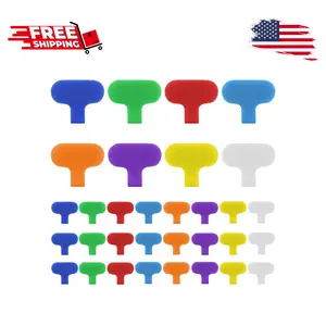 32 Pieces Multi-Color Electronic Cable Identification Tags Write On Cord Labels (8 Colors)