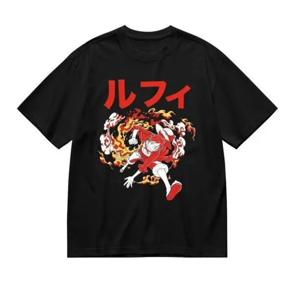 One Piece Luffy Gear 5 Form T Shirt Mens Cotton Crew Neck Regular Fit Anime Tee Casual Everyday Wear