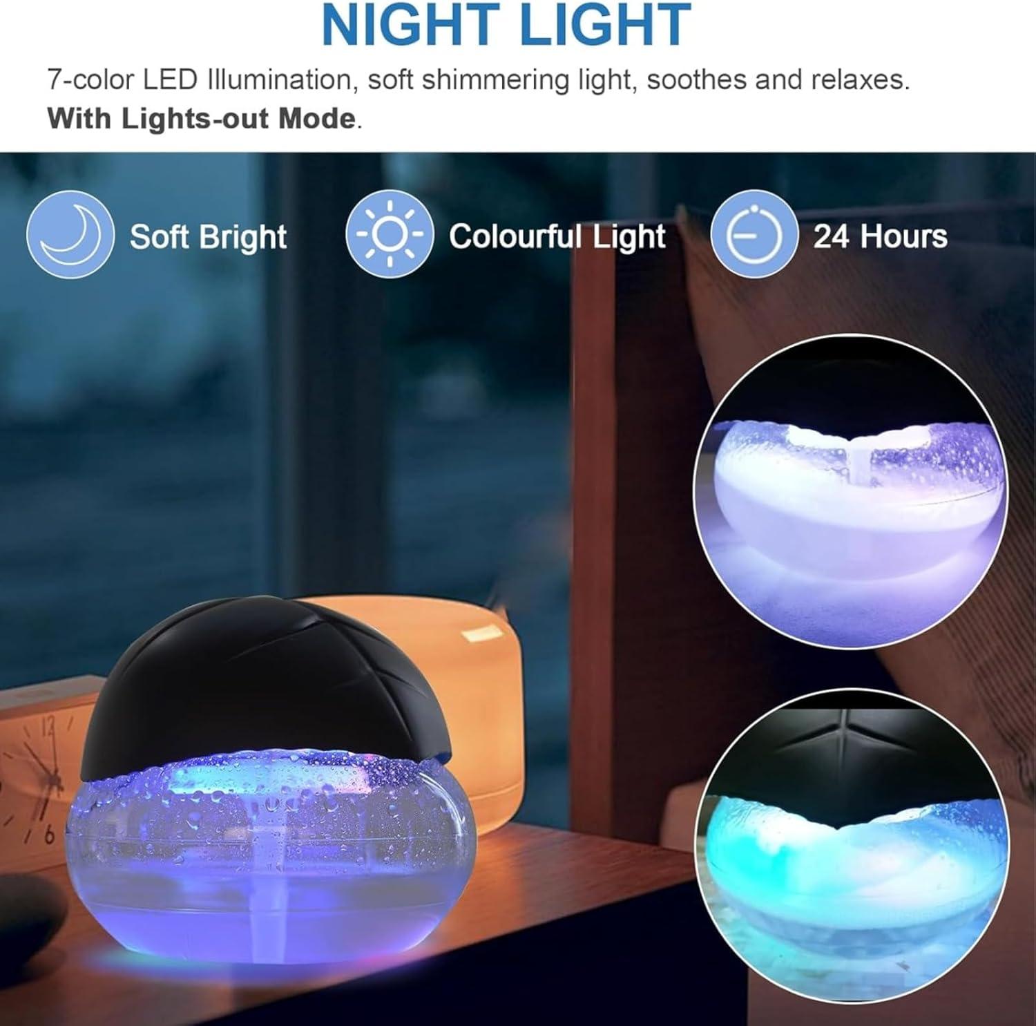 Air Purifier- Water Air Revitalizer, Air Washer, Air Freshener, Room Aromatizer, Aroma and Essential Oil Diffuser with 7 Color adjustable LED Lights- For Smoke and Pets Air Purifier- Water Air Revitalizer, Air Washer, Air Freshener, Room Aromatizer, Aroma and Essential Oil Diffuser with 7 Color adjustable LED Lights- For Smoke and Pets