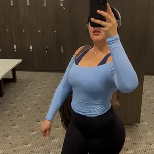 YEOREO Sophie Buttery Soft Off Shoulder Long Sleeve Shirt Double Lined Y2K Going Out Top Casual Cute Basic Womenswear summerwins,travel essentials,camping essentials tiktokshopbacktoschool,back to school,back to school haul