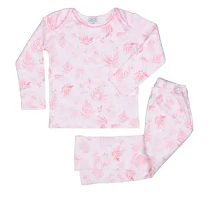 Toile de Jouy | Pink Picot Loungewear Set
