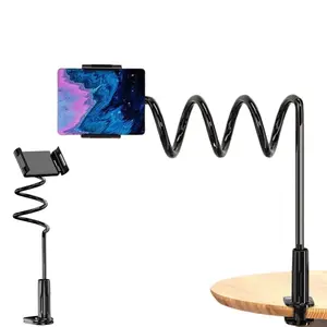 360° Rotatable Desktop Phone & Tablet Mount Stand, Adjustable Desk Phone Holder For Home Bedroom Office, Lazy Flexible Gooseneck Phone Bracket, for iPhone 17 16 15 14 13 Pro Max Plus,for iPad Pro Mini Air,for Samsung Galaxy Tab Series, Lenovo Tab Series