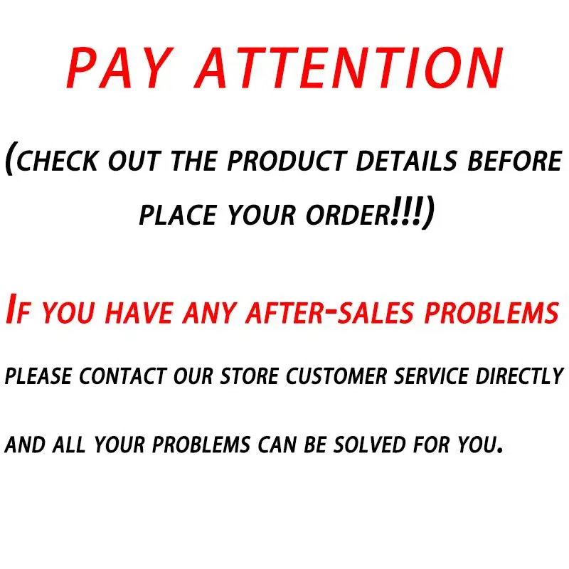 Pay attention before place your order! ! !