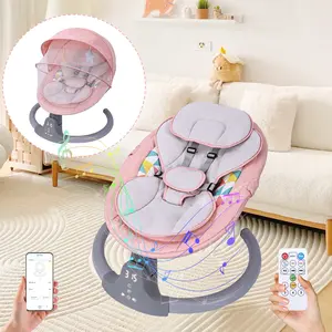Portable Electric Baby Swing with Remote Music Bluetooth