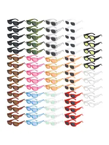 70 pairs of the latest unisex sports sunglasses, featuring Y2K millennial fashion trends. These retro square-shaped outdoor sunglasses are perfect for men and women and suitable for various activities such as fishing, cycling, hiking, camping, rock climbi