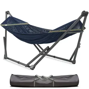 Tranquillo Uniki Collapsible Hammock Stand Premium Portable Outdoor Hanging Freestanding Elegant Durable 550 Pounds Capacity 30 Seconds Setup