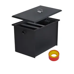 GARVEE Commercial Grease Trap Collection: Versatile Interceptors with Carbon and Stainless Steel Options, Featuring Side and Top Inlets, Ranging from 8 to 50 lbs Capacity, and 4 to 25 GPM Flow Rates for Diverse Kitchen and Industrial Applications