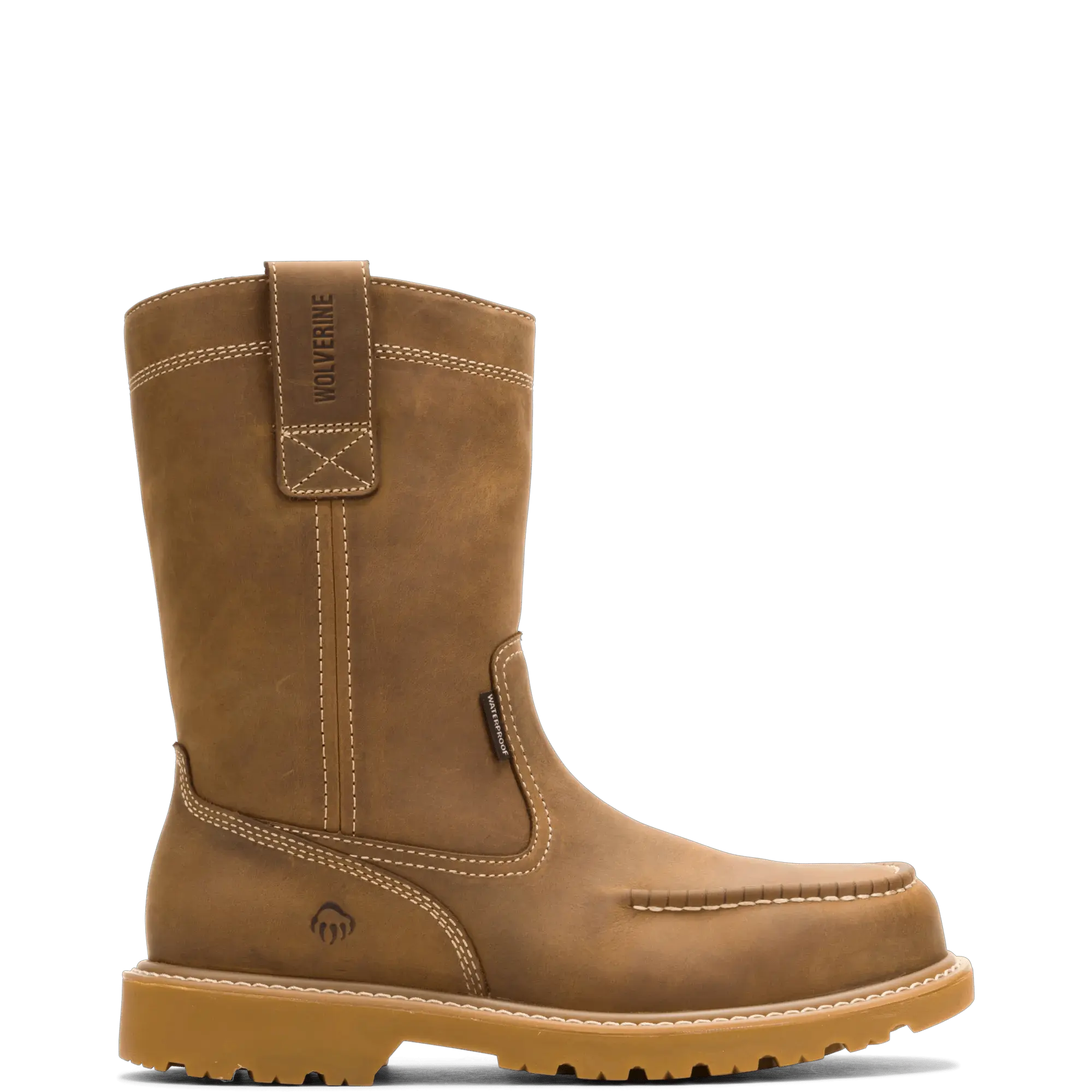 Wolverine Men's Floorhand Moc-Toe Steel-Toe Pull-On Work Wellington