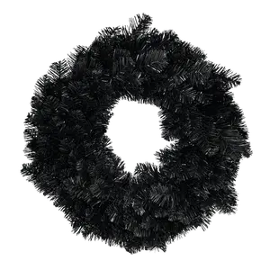 Black Wreath Halloween and Christmas Decor