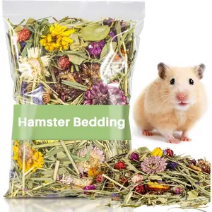 150G Hamster Bedding - Flowers & Herbs Odor Control Dwarf Gerbil Robo Katy Habitat Decor Hamster Forage Gerbils Mice Lemmings Degus or Other Small-Sized Pets