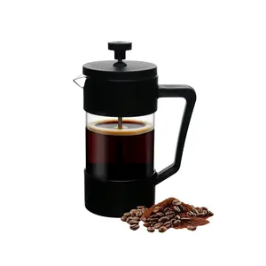 Glass French Press Coffee Maker 12oz, Manual Coffee Pot, Heat-Resistant Borosilicate, Easy to Use, Durable Home & Office Brew, Small Press for Fresh Coffee, Ideal Gift for Coffee Lovers