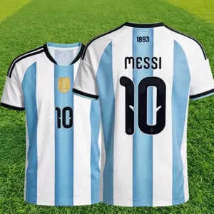 2026 Argentina Home Blue  White No.10 Messi Short-Sleeve Soccer Jersey