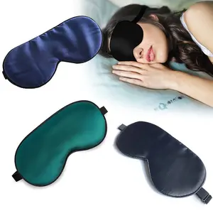 New Adjustable Eye Mask, Silk Eyemask with Adjustable Shoulder Strap, Unisex Satin Sleep Eye Mask, Comfortable Night Sleeping Eye Mask, Sleeping Masks