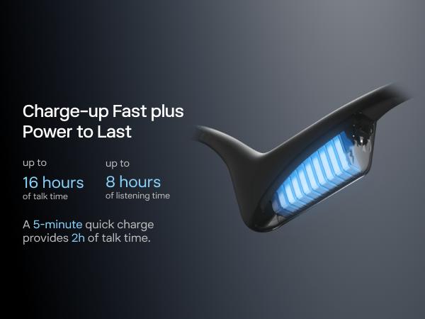 SHOKZ OpenComm2 - Open-Ear Bone Conduction Headphones, Wireless Bluetooth Computer Headsets with Noise Canceling Mic and Mute Button for Work, Call, Meeting, 16 Hours Talk Time for Mobile & PC, Black