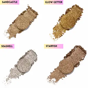 Beach Episode Single Glitter Eyeshadows, Iridescent Shimmer, Pigmented shadows, Magnetic Eyeshadow Palette