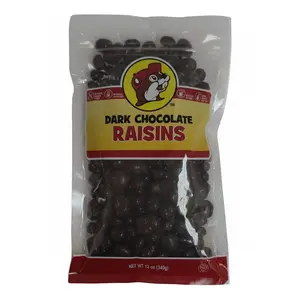 Buc-ee's Dark Chocolate Raisins - Sun-Dried Raisins Covered in Rich Smooth Dark Chocolate Shell - Chewy Fruity Snack - Resealable Bag for Freshness - Perfect for Movie Nights & On-The-Go Snacking - Bonbon, Dessert