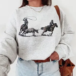 Team Roper Western SweatShirt, western clothing, crewneck western outfits women’s clothes, western cowgirl stuff, western tops graphic t-shirts, country western tops, sweatshirts for women, western for women country clothing