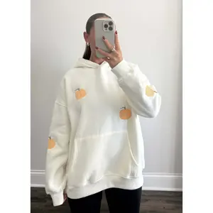Pumpkins All Over Embroidered Hoodie
