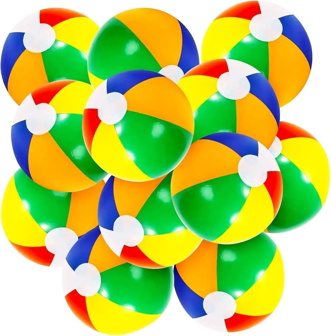 12" Beach Balls,12 Pack Inflatable Balls for Kids,Beach Toys for Kids,Pool Balls Pool Toys Birthday Party Supplies Favors Luau Decorations,Beach Balls Bulk Summer Water Games