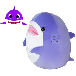 COSGOO Official 17 Inch Soft Purple Shark Plush Hugging Pillow Cute Shark Stuffed Animal Plushies Shark Doll Toy Kids Stuffed Animals Shark Plush Toys for Birthday, Valentine, Christmas or Daily