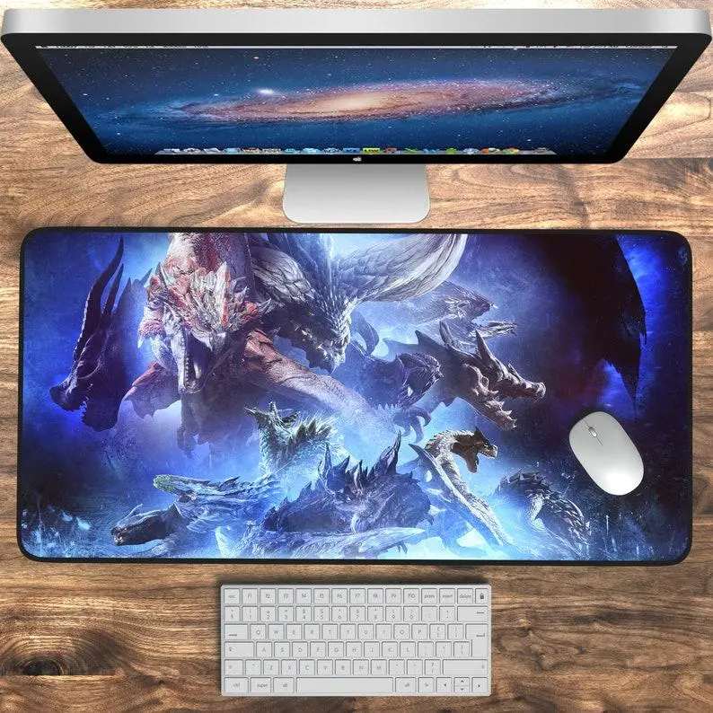 [Sale off up to 65%][Free Ship] MHW Gaming Desk Mat XL, Monster Hunter XXL Mouse Pad, Mousepad Deskmat Gaming Keyboard Mat Pad, Large Desk Pad, Gamer Gift For Him Deskpad