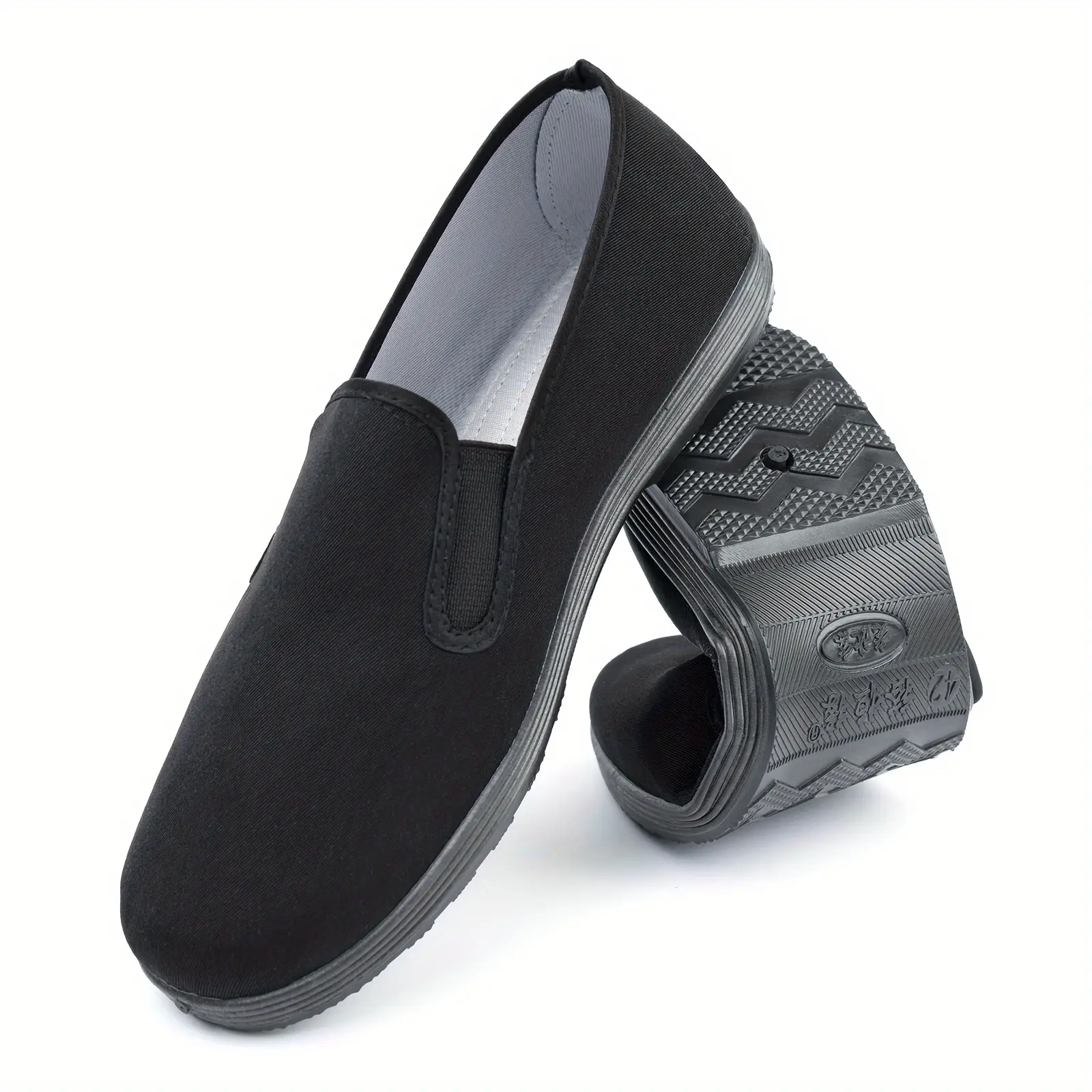 Breathable Lightweight Chinese Traditional Flats For Men, Slip On Shoes For Outdoor Walking Driving Martial Art Kung Fu Tai Chi Training, Spring And Summer