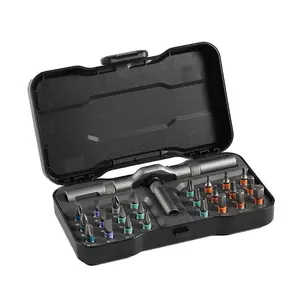 24-Piece DIY Screwdriver Set with Changeable Magnetic Heads, Compact and Portable Ratchet Tool Kit for Home Repairs, Screwdriver Bits