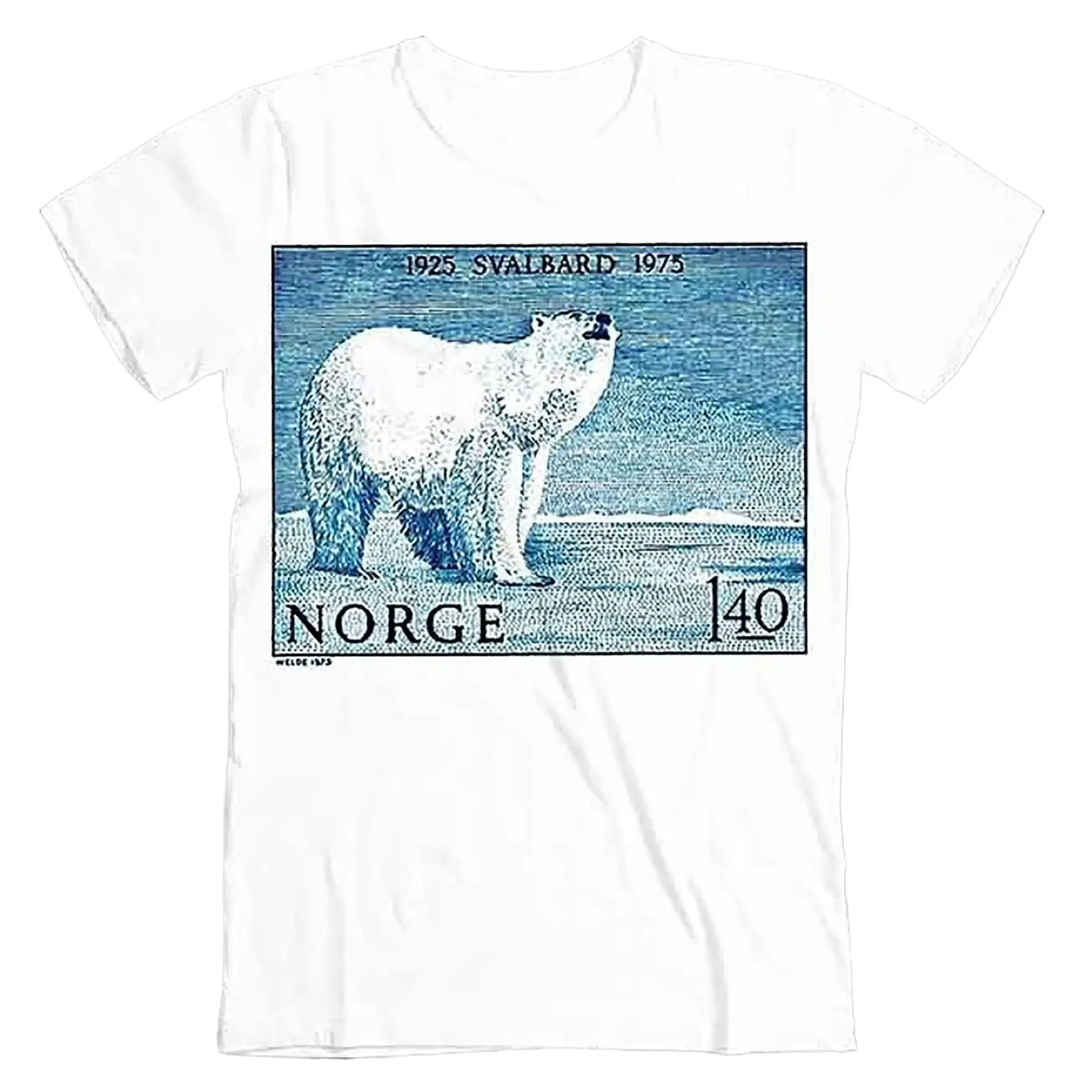 1975 Norway Svalbard Polar Bear Postage Stamp Seller Top Tee T Shirt 551