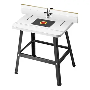 VEVOR Precision Router Table System, 31.5 in x 23.9 in, Routing Table Accessory Kit with Adjustable Fence, MDF Top, Sturdy Metal Base, Dust Collection Port, Compatible with Routes & Various Drill Bits