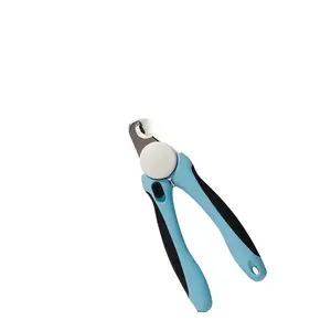 Pet nail clipper, fits large dogs and cats, with hidden nail file, safety switch