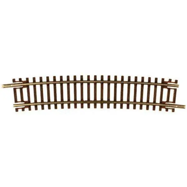 Atlas Model Railroad Co. 150-2021 Code 55 Track w/Nickel-Silver Rail & Brown Ties -- 16-1/4" Radius Half Curve pkg(6), N scale