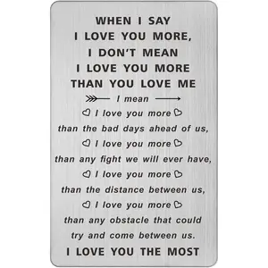 When I Say I Love You More Wallet Card, I Love You Gifts for Him Her, Romantic Birthday Gifts for Men, Anniversary Card for Husband, Long Distance Present for Boyfriend, Fathers Day, Valentines