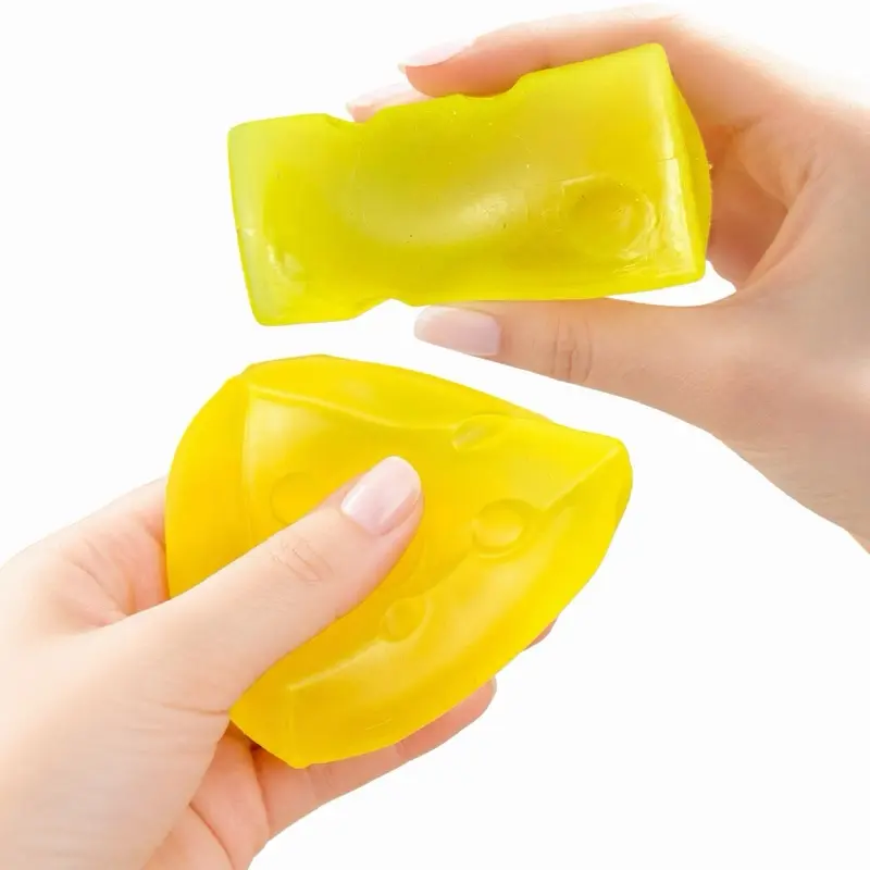 Sweet KawaiI Honey Cheese Squishy Fidget Toy Sensory Squeeze Toy Stress Relief Soft Cheese Slice Squishie for kids and adults