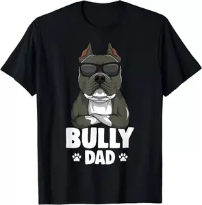 American Bully Dad Dog Gift Unisex T-Shirt_11zon
