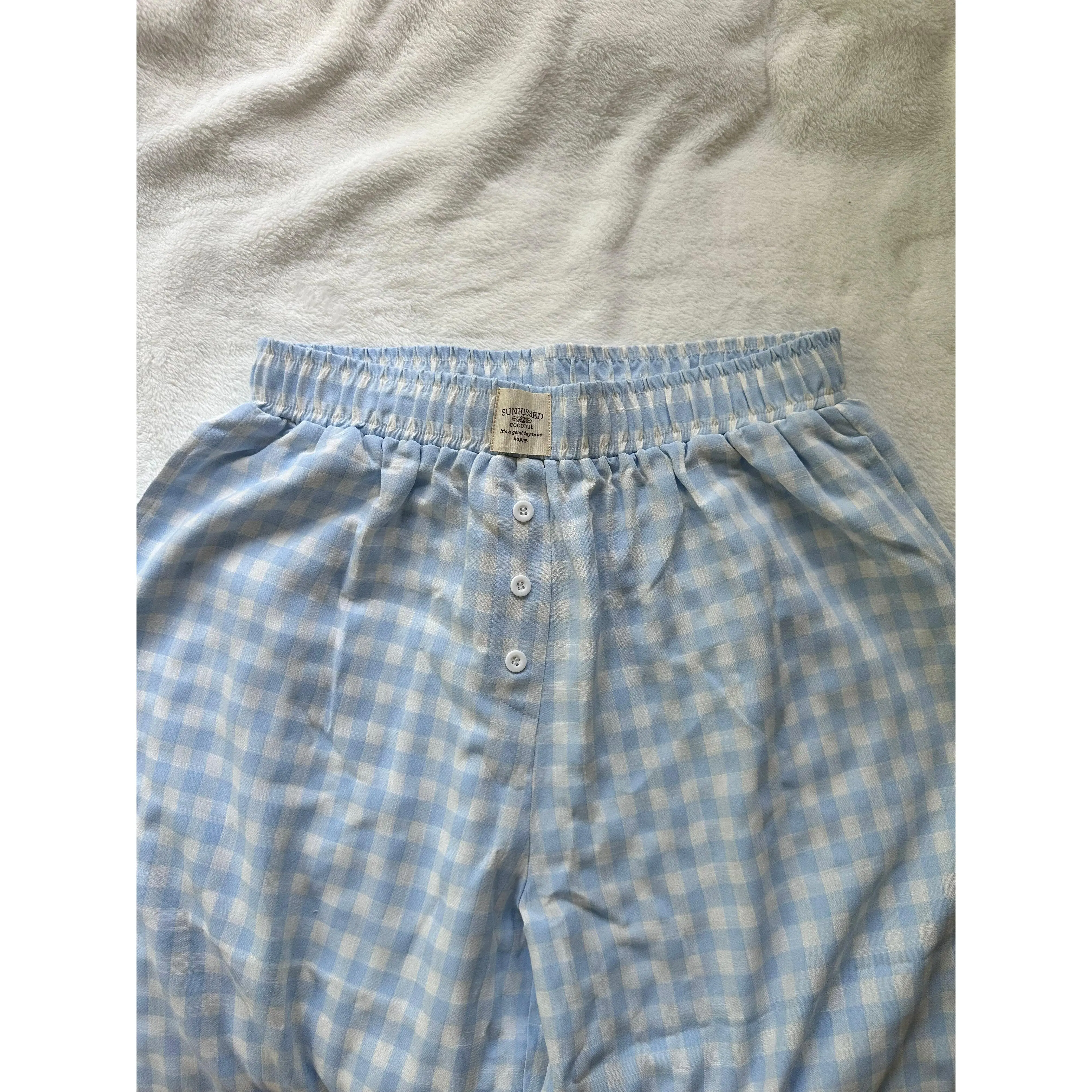 Winter Light Blue Pajama Pants